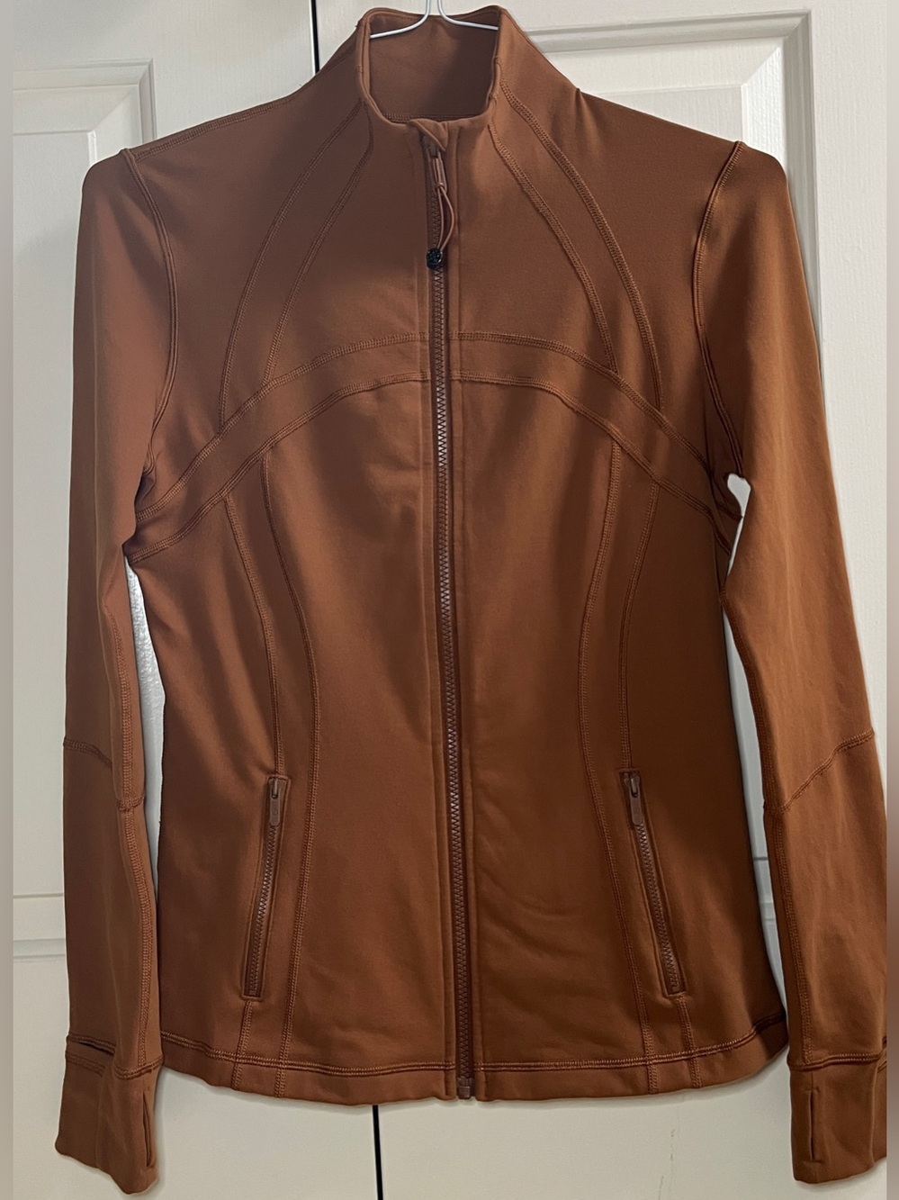 🍒LULULEMON sz 10 DEFINE Jacket COPPER BROWN Burnt Siena Golden *LUON